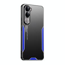 Per vivo V40 Lite Blade Series TPU Hybrid Metal Phone Case (Blu)