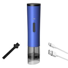 Macinapepe elettrico multifunzionale per condimenti da cucina, macinapepe grossolano e fine regolabile (blu)