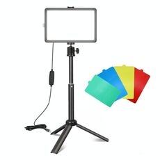 Luce da 8 pollici + giunto cardanico + treppiede telescopico Desktop Live Square Beauty Fill Light