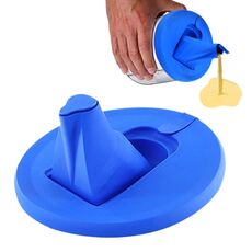 Coperchio per secchio di vernice antigoccia pieghevole TPR da 17 cm da un gallone (blu)