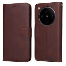 Per OPPO Find X8 Pro Custodia per telefono in pelle con texture di vitello classica (marrone)