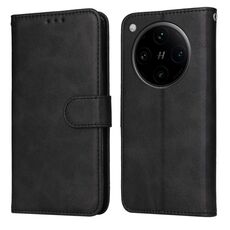 Per OPPO Find X8 Pro Custodia per telefono in pelle con texture di vitello classica (nero)