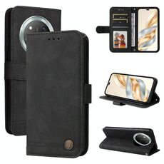 Per Honor X9c / Magic7 Lite Custodia in pelle con bottoni in metallo Life Tree (nero)