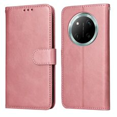 Custodia per telefono in pelle con texture di vitello classica per Honor X9c / Magic7 Lite (oro rosa)