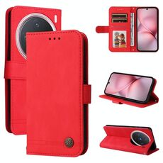 Per vivo X200 Pro mini Custodia in pelle con bottoni in metallo Life Tree Skin Feel (rosso)