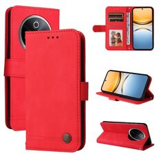 Per vivo Y300 Pro Custodia in pelle con bottoni in metallo Life Tree Skin Feel (rosso)