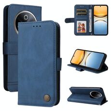 Per vivo Y300 Pro Custodia in pelle con bottoni in metallo Life Tree Skin Feel (blu)
