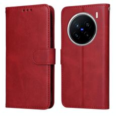Per vivo X200 Pro Classic Calf Texture Custodia Flip in Pelle per Telefono (Rosso)
