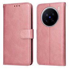 Per vivo X200 Pro Classic Calf Texture Custodia Flip in Pelle per Telefono (Oro Rosa)