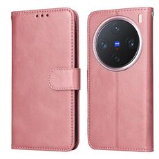 Per vivo X200 Pro mini Custodia per telefono in pelle con texture di vitello classica (oro rosa)