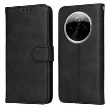 Per vivo Y300 Pro Classic Calf Texture Custodia Flip in Pelle per Telefono (Nero)