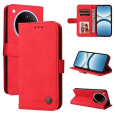Per OPPO Find X8 Skin Feel Life Tree Custodia in pelle con bottoni in metallo (rosso)