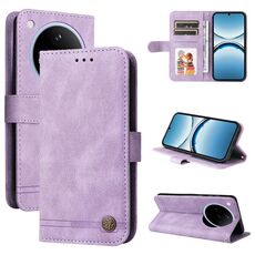 Per OPPO Find X8 Skin Feel Life Tree Custodia in pelle con bottoni in metallo (viola)