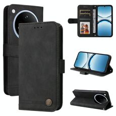 Per OPPO Find X8 Skin Feel Life Tree Custodia in pelle con bottoni in metallo (nero)