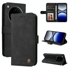 Per OPPO Find X8 Pro Custodia in pelle con bottoni in metallo Life Tree Skin Feel (nero)