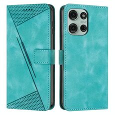 Per Motorola Moto G75 Dream Triangle Custodia in pelle con cordino (verde)