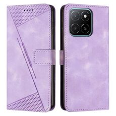 Per Honor X5b / X5b Plus Dream Triangle Custodia in pelle per telefono con cordino (viola)