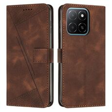 Per Honor X5b / X5b Plus Dream Triangle Custodia in pelle per telefono con cordino (marrone)