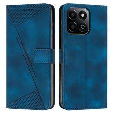 Per Honor X7c 4G / 200 Smart Dream Triangle Custodia in pelle con cordino (blu)
