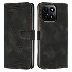 Per Honor X7c 4G / 200 Smart Dream Triangle Custodia in pelle con cordino (nero)