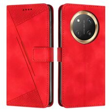 Custodia per telefono in pelle con cordino Dream Triangle For Honor X9c (rosso)
