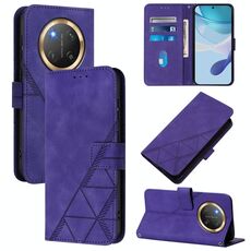 Per Honor X9C 5G Global Crossbody 3D Embossed Flip Custodia per telefono in pelle (viola)