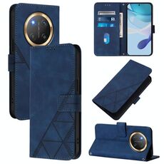 Per Honor X9C 5G Global Crossbody 3D Embossed Flip Custodia per telefono in pelle (blu)