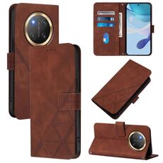 Per Honor X9C 5G Global Crossbody 3D Embossed Flip Custodia per telefono in pelle (marrone)