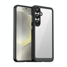 Per Samsung Galaxy S25+ 5G Custodia per telefono in TPU acrilico ibrido serie colorata (nero)