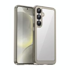 Per Samsung Galaxy S25+ 5G Custodia per telefono in TPU ibrida acrilica serie colorata (grigio trasparente)