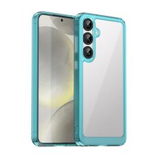 Per Samsung Galaxy S25+ 5G Custodia per telefono in TPU acrilico ibrido serie colorata (blu trasparente)