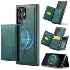 Per Samsung Galaxy S23 Ultra 5G DG.MING MAGKING-K2 Series MagSafe RFID Card Bag Custodia per telefono staccabile (verde)