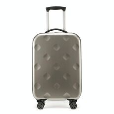Valigia trolley universale pieghevole portatile da 20 pollici, con lucchetto a combinazione (grigio)