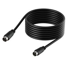 Cavo adattatore di segnale di alimentazione audio DIN centrale maschio-maschio 3 pin, lunghezza: 1,5 m (nero)