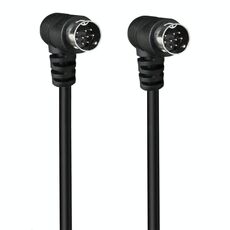 Cavo adattatore audio TV mini DIN 9 pin a doppia curvatura, lunghezza: 0,5 m (nero)