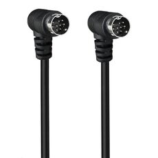 Cavo adattatore audio TV mini DIN 9 pin a doppia curvatura, lunghezza: 1,8 m (nero)