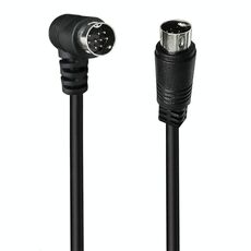 Cavo adattatore audio TV mini DIN 9 pin curvo singolo, lunghezza: 1,8 m (nero)