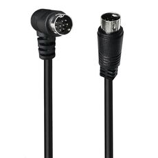 Cavo adattatore audio TV mini DIN 9 pin curvo singolo, lunghezza: 3 m (nero)