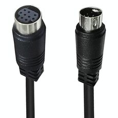 Cavo adattatore TV box maschio-femmina mini DIN 90 gradi, lunghezza: 3 m (nero)