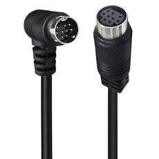 Cavo adattatore curvo mini DIN 9 pin maschio-femmina per TV Box, lunghezza: 1,8 m (nero)