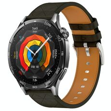 Per Huawei Watch GT 5 / GT 5 Pro 46mm Square 22mm Cinturino in pelle (nero)