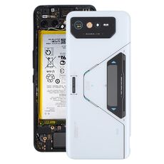 Per Asus ROG Phone 6 Pro AI2201-D Cover posteriore in vetro per batteria con NFC/LCD (bianco)