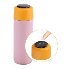 JUNSUNMAY 420ml Bottiglia d'acqua isolata sottovuoto con display della temperatura a LED (rosa)