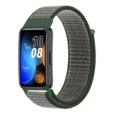 Per Huawei Band 8 cinturino in nylon intrecciato da 16 mm (oliva scuro)