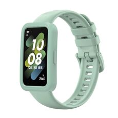 Custodia protettiva in silicone per Huawei Band 8 + kit cinturino in silicone (verde chiaro)