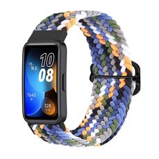 Per cinturino per orologio con fibbia intrecciata in nylon Huawei Band 8 (denim colorato)