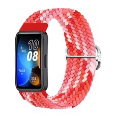 Per cinturino per orologio con fibbia intrecciata in nylon Huawei Band 8 (rosso colorato)