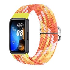 Per cinturino per orologio con fibbia intrecciata in nylon Huawei Band 8 (arancione colorato)