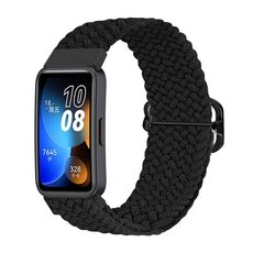 Per cinturino per orologio con fibbia intrecciata in nylon Huawei Band 8 (nero)