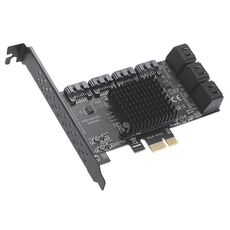 Scheda di espansione adattatore PCIE da 1X a 10 porte SATA 3.0 Convertitore ASMedia ASM1166